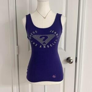 Vintage Guess Jeans Mcbling Women’s Size Small Very Fitted Tank